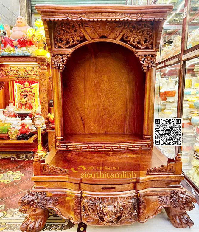 Bàn thờ gỗ tự nhiên cao cấp thờ ông địa thần tài