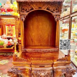 Bàn thờ gỗ tự nhiên cao cấp thờ ông địa thần tài