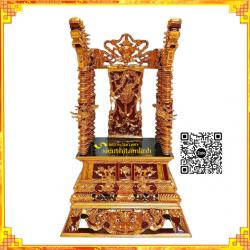 Ngai thờ gia tiên sơn son thép vàng